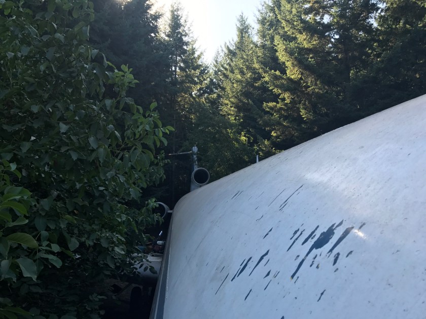 Looking out from front entrance rearward