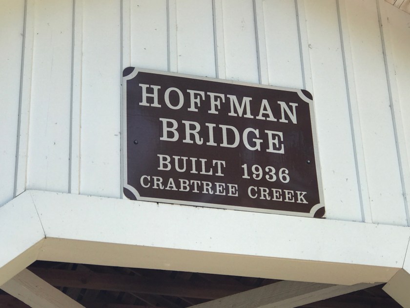 Hoffman Bridge date sign