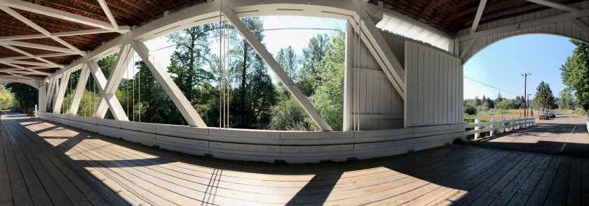 Wide view of inside Larwood Bridge