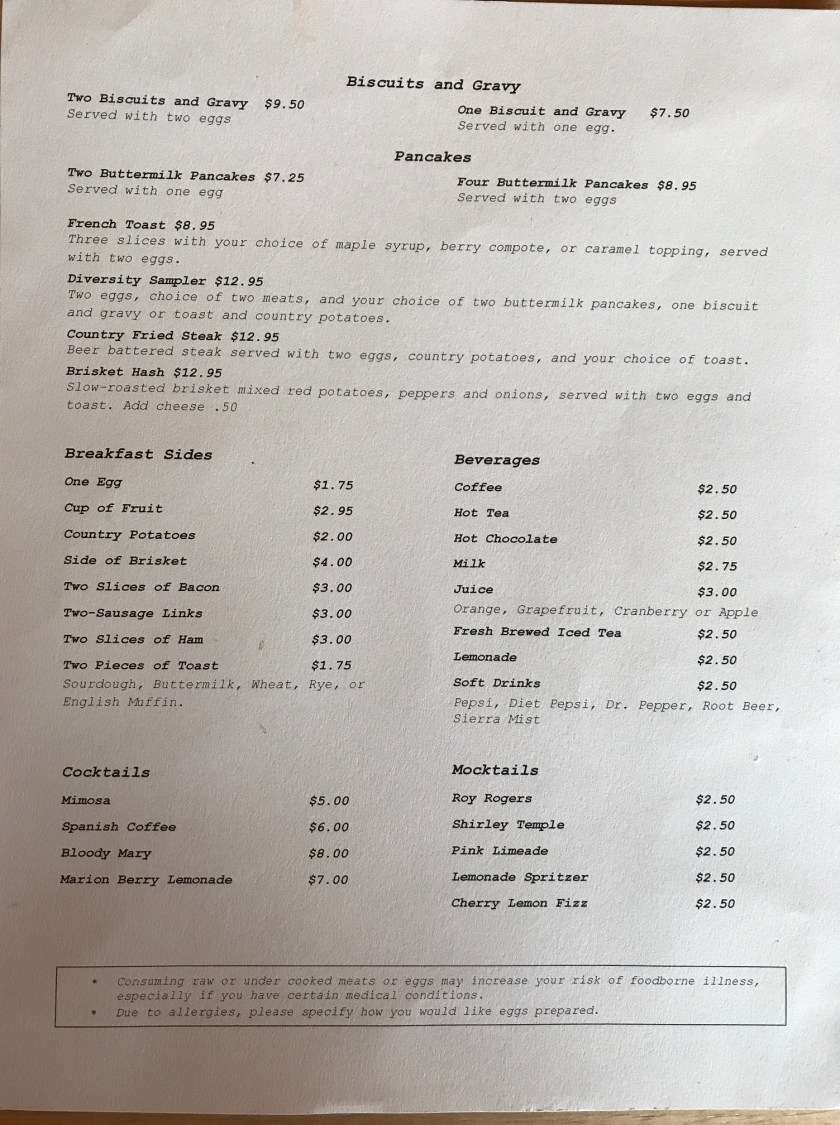 More breakfast offerings from Diversity Cafe