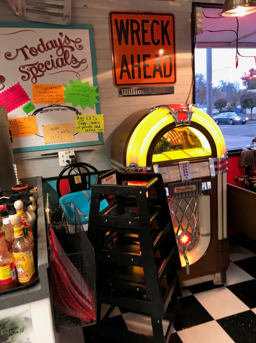 At Addis there is a great vintage jukebox - next to it are the daily specials