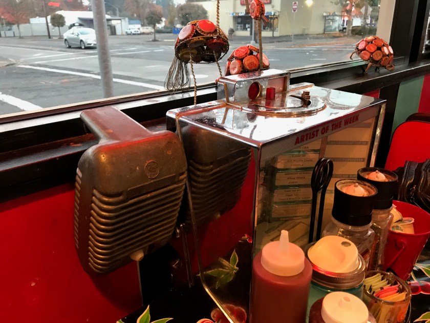 Small jukebox on the tables at Addi’s