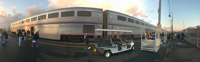 The train has arrived in Eugene