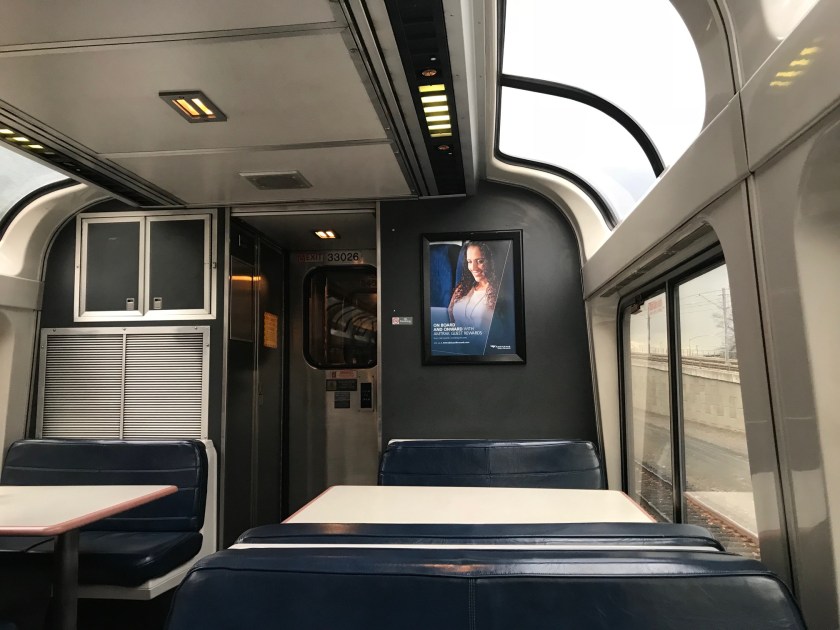 The view from the table I stationed myself at for the ride south