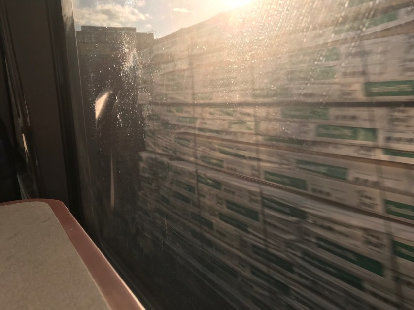 The passing train and it’s blur of color