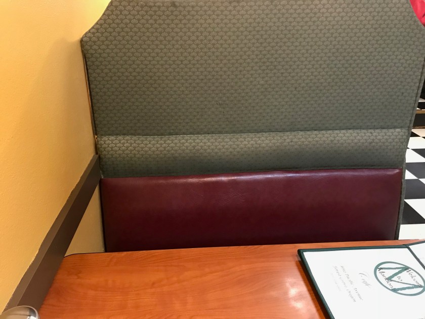 I really like the booths, they are comfortable, very plush, and have high backs encouraging conversation with your party