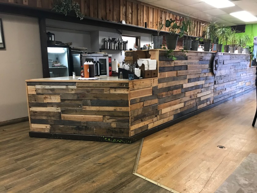 The counter at Manaia looks great - it’s mismatched wood looks just amazing