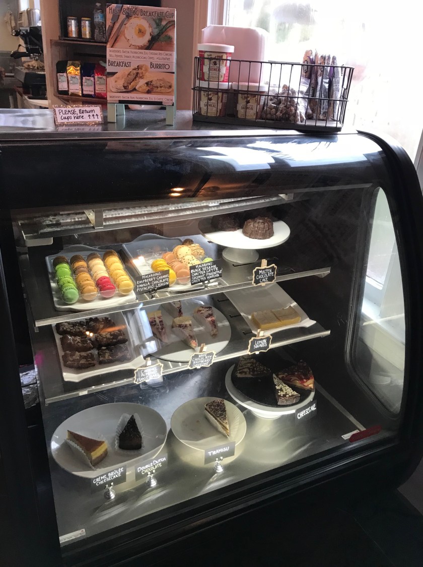 The deli cabinet has a nice selection of refrigerated tasty treats