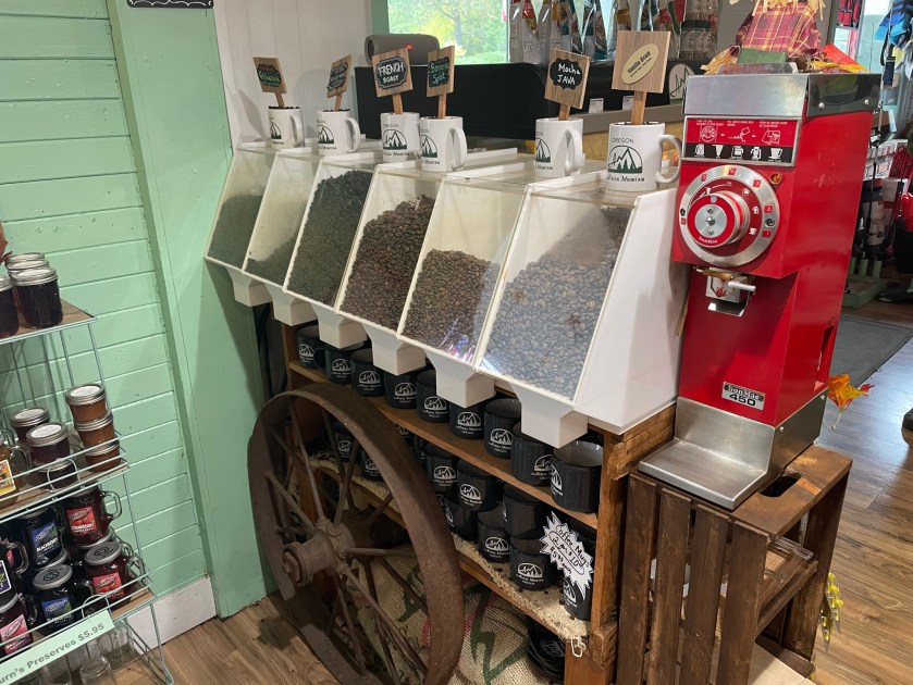 Fresh ground coffee at the Azalea Mountain Store.